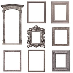 Set of silver frames for paintings, mirrors or photos
