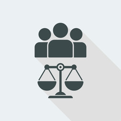 Legal equality concept icon