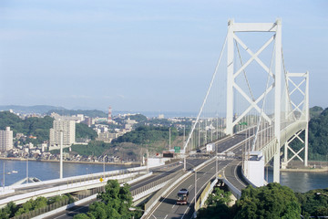 Fototapeta premium Kanmon Bridge is large. - 関門橋