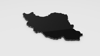 Iran 3D map illustration.