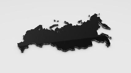 Russia 3D map illustration.
