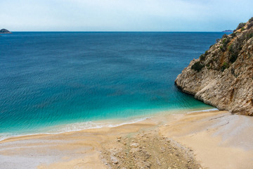 Kaputas Beach near Kalkan, Turkey. Lycian way. Summer and holiday concept.