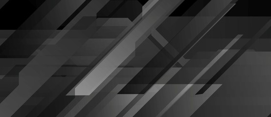 Black abstract technology geometric background