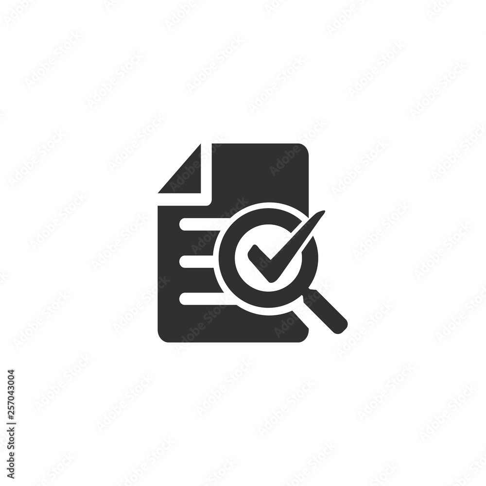 Poster audit icon in simple design. vector illustration