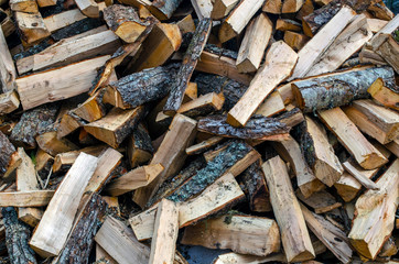 chopped wood for the stove