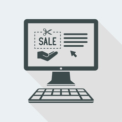 Coupon online concept icon