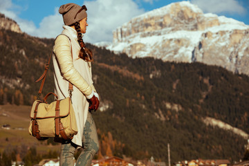 relaxed fit woman hiker in Alto Adige, Italy