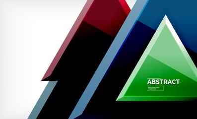 Triangular low poly background design, multicolored triangles
