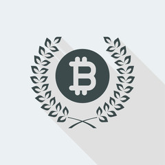 Certified bitcoin symbol icon