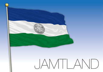 Jamtland regional flag, Sweden, vector illustration