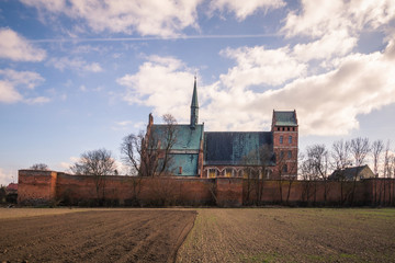Fototapeta na wymiar Old church in Swiecie, Kujawsko-Pomorskie, Poland