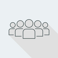 Community concept on lineal icon