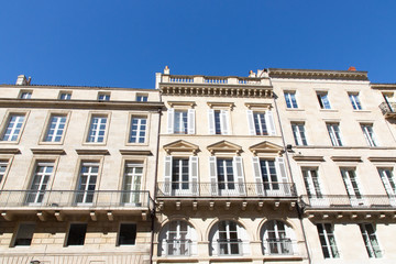 Fototapeta na wymiar Paris beautiful Haussmann buildings in chic area of french capital