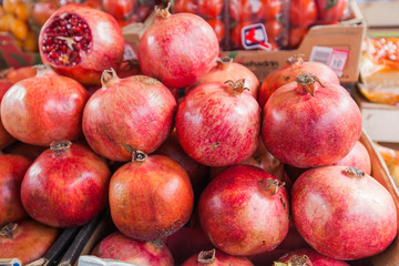 Fototapeta na wymiar pomegranate delicious juicy healthy food