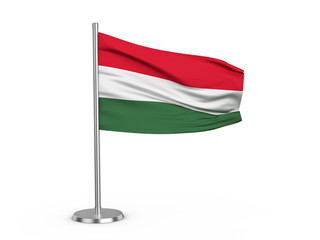 Fototapeta na wymiar Flapping flag Hungary