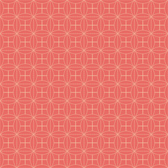 Vector seamless asian pattern with geometric elements