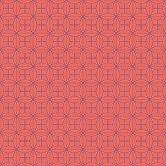 Vector seamless asian pattern with geometric elements