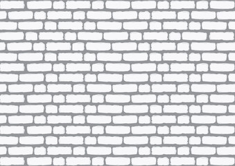 Wall of white brick. Background for decoration.