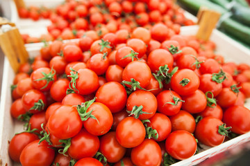 red ripe cherry tomatoes