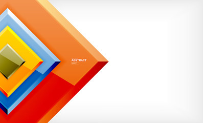 Square abstract background, glossy geometric design