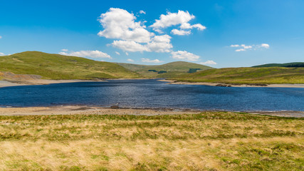 Welsh landscape at the Nant-y-Moch Reservoir, Ceredigion, Dyfed, Wales, UK