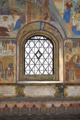 Obraz premium Fragment of painting in the Temple of the Beheading of John the Baptist in the city of Yaroslavl, Russia. The painting was carried out in 1695-96 by the artel of Fedor Ignatiev and Dmitry Plekhanov.