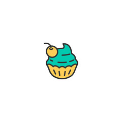 Cupcake icon design. Gastronomy icon vector design