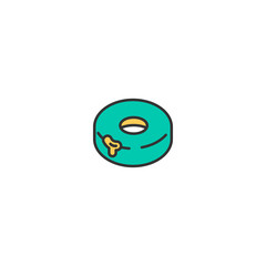 Doughnut icon design. Gastronomy icon vector design