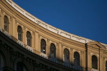 Fototapeta premium Round facade building Naples 