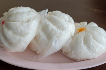 Asian traditional steamed stuffed bun