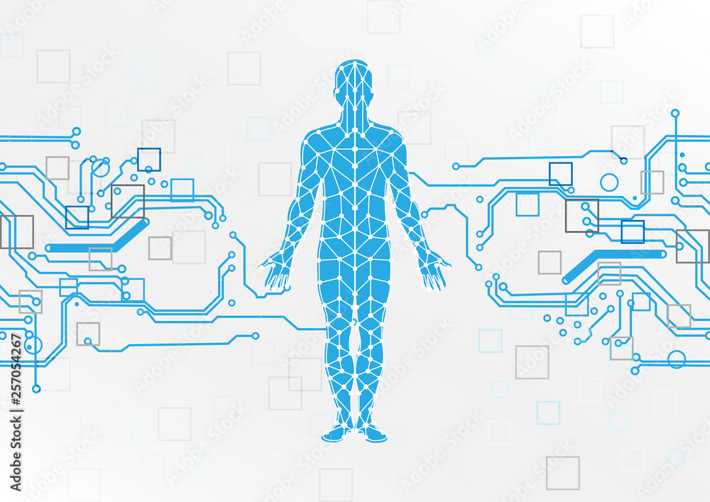 Poster abstract background technology concept. artificial intelligence technology. illustration vector desi