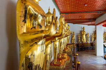 Buddhist temple, Wat Pho in Bangkok ,Asia Thailand