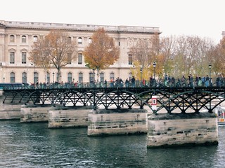 Paris bridge city view