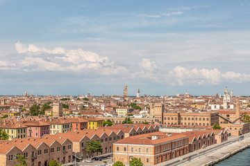 Fototapeta premium Panorama of the ancient city of Venice, Italy