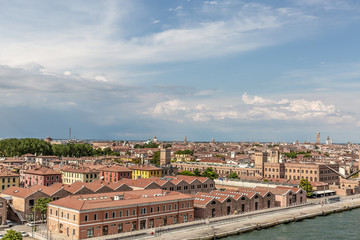Fototapeta na wymiar Panorama of the ancient city of Venice, Italy
