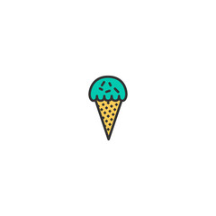 Ice cream icon design. Gastronomy icon vector design