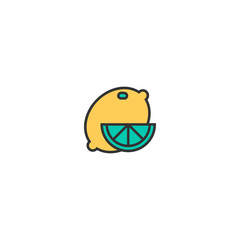 Lemon icon design. Gastronomy icon vector design
