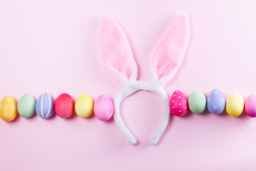 Obraz na płótnie Canvas Easter scene with rabbit ears