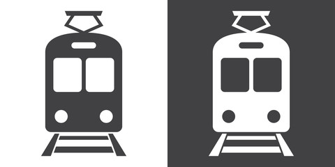 Train sign icon