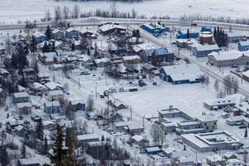 The town of Dawson city, as sen from Midnight Dome © Pierre-Jean DURIEU