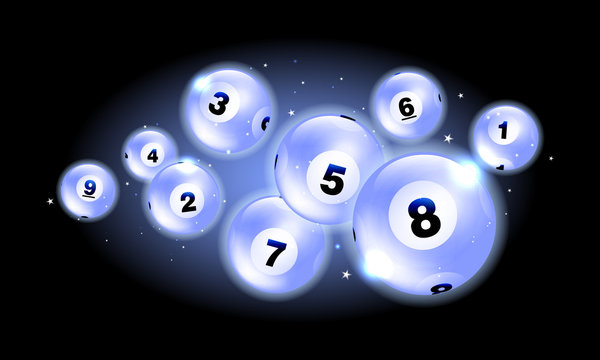 Vector colorful lottery / bingo ball