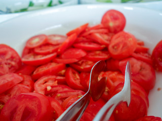 omato salad ,ready for presentation