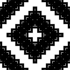 Design seamless monochrome geometric pattern
