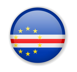 Cape Verde flag round bright icon vector Illustration
