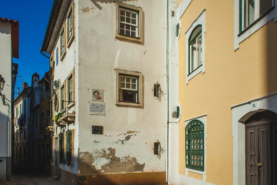 medieval pedestrian streen in Coimbra, Portugal