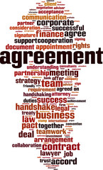 Obraz premium Agreement word cloud