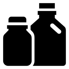 Glass Plastic Recyclables Vector Icon