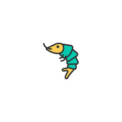 Shrimp icon design. Gastronomy icon vector design