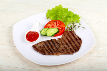 Grilled beef steak