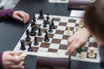 Children's chess tournament under the patronage of world champion Sergey Karyakina. Moscow. Russia
